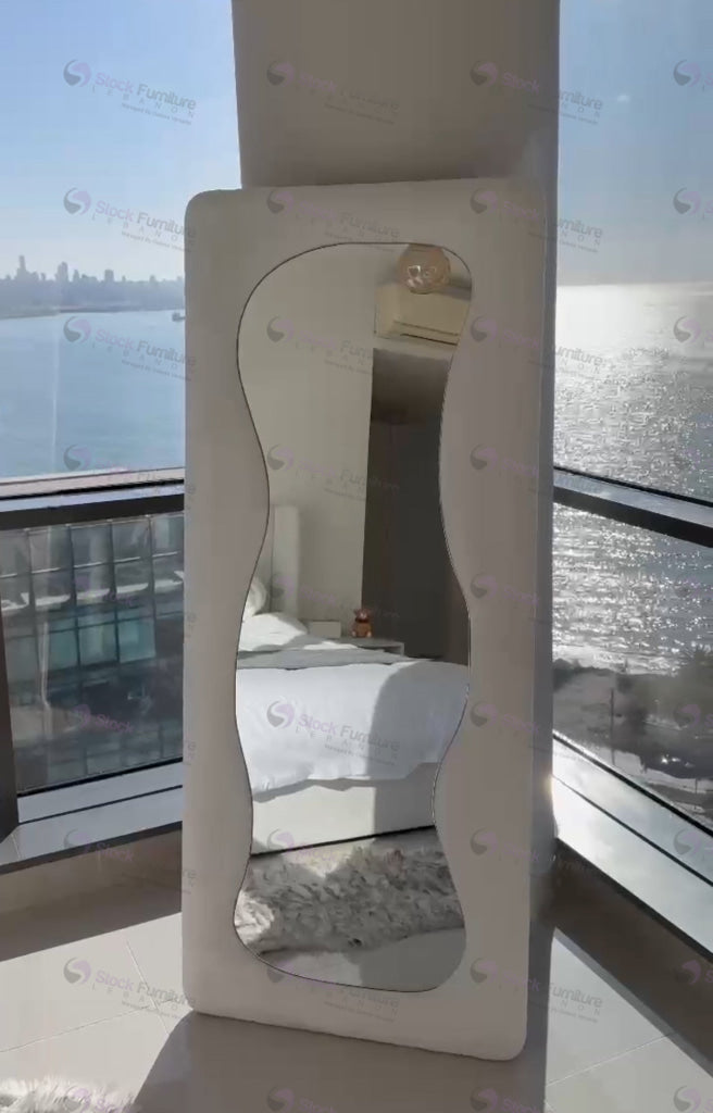 Asymmetrical fabric standing Mirror - 390 Wall Mirror
