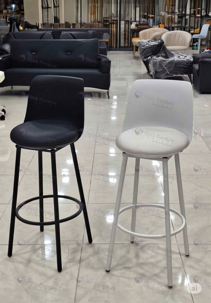 stock furniture lebanon, bar stool, chair, black chair, white chair