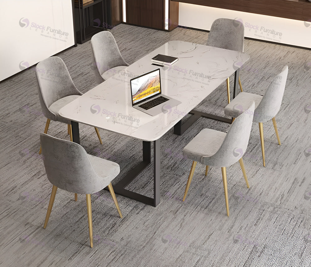 dining set, dining table, ceramic top, furniture set, grey