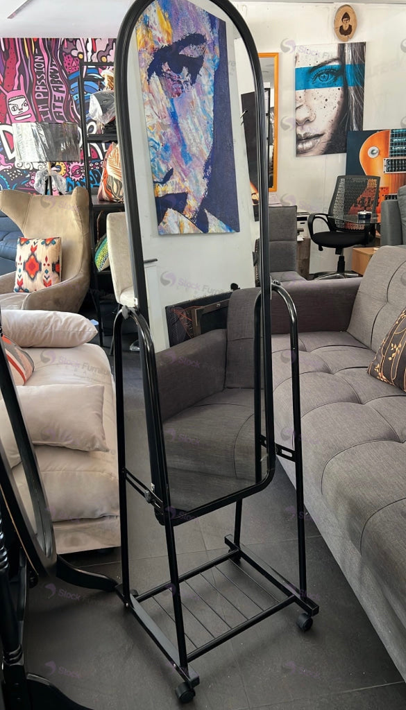Black Rolling Standing Mirror - 311