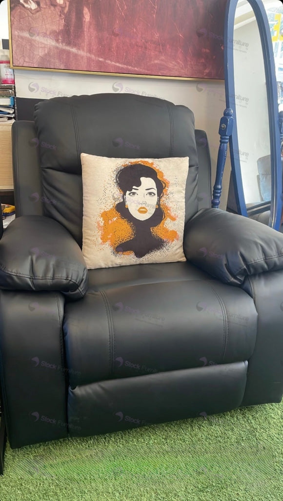 Chicago Recliner Black Leather Arm Chairs Recliners & Sleeper Chairs