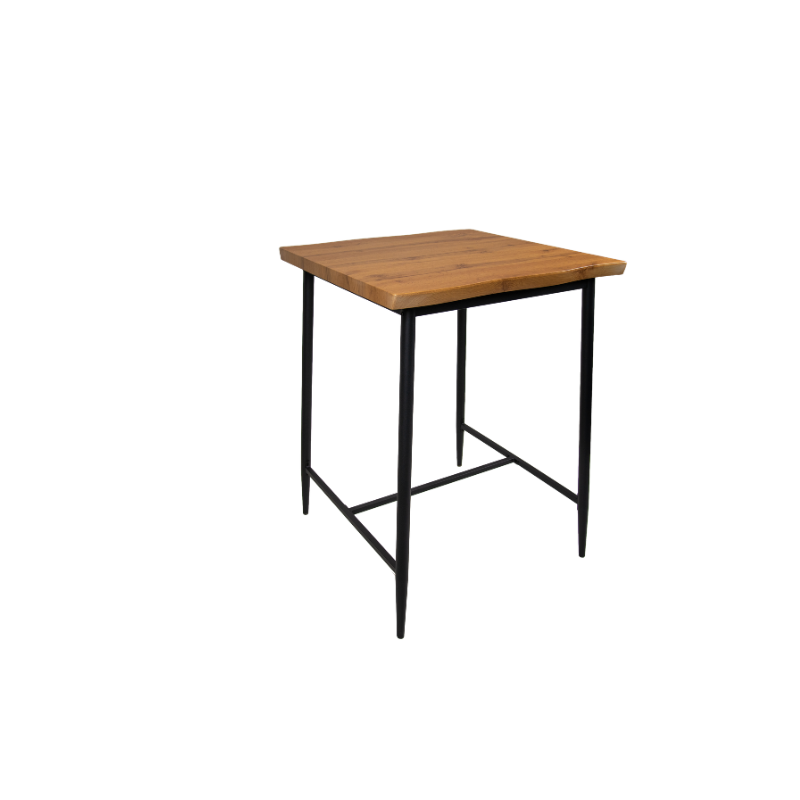Piero 62 square bar table in natural - Haidoura Home BT-1426