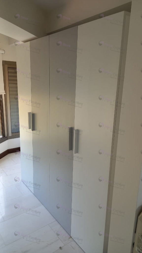 Modern 4-Door Bedroom Wardrobe Cabinet
