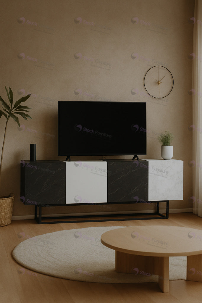 Muro 23534 TV Table Black and White