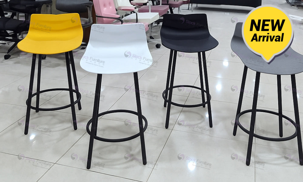 chair, bar stool, stock furniture lebanon, yellow chair, white chair, black chair, gray chair