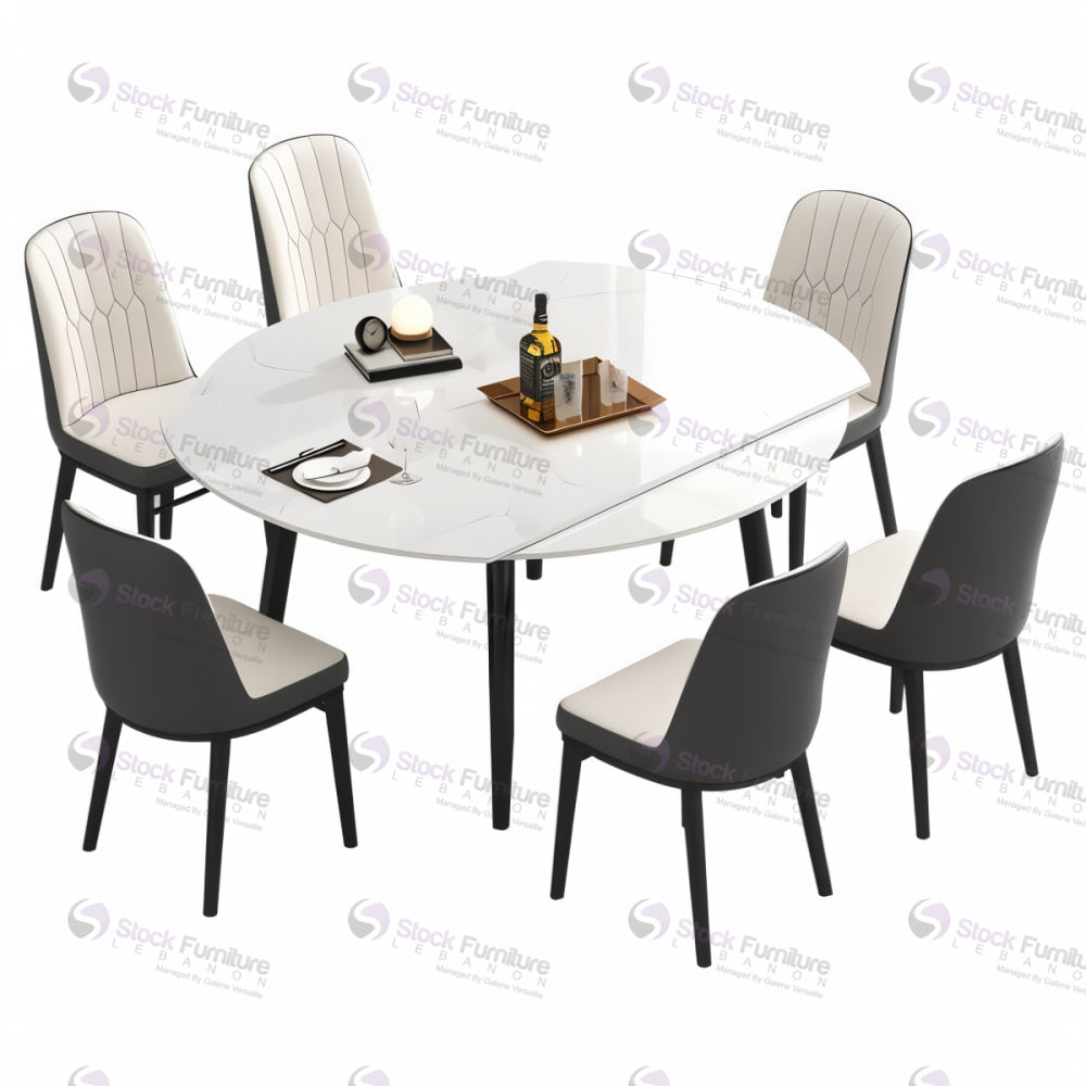 extendable table, dining set, dining table, furniture set, stock furniture lebanon, 