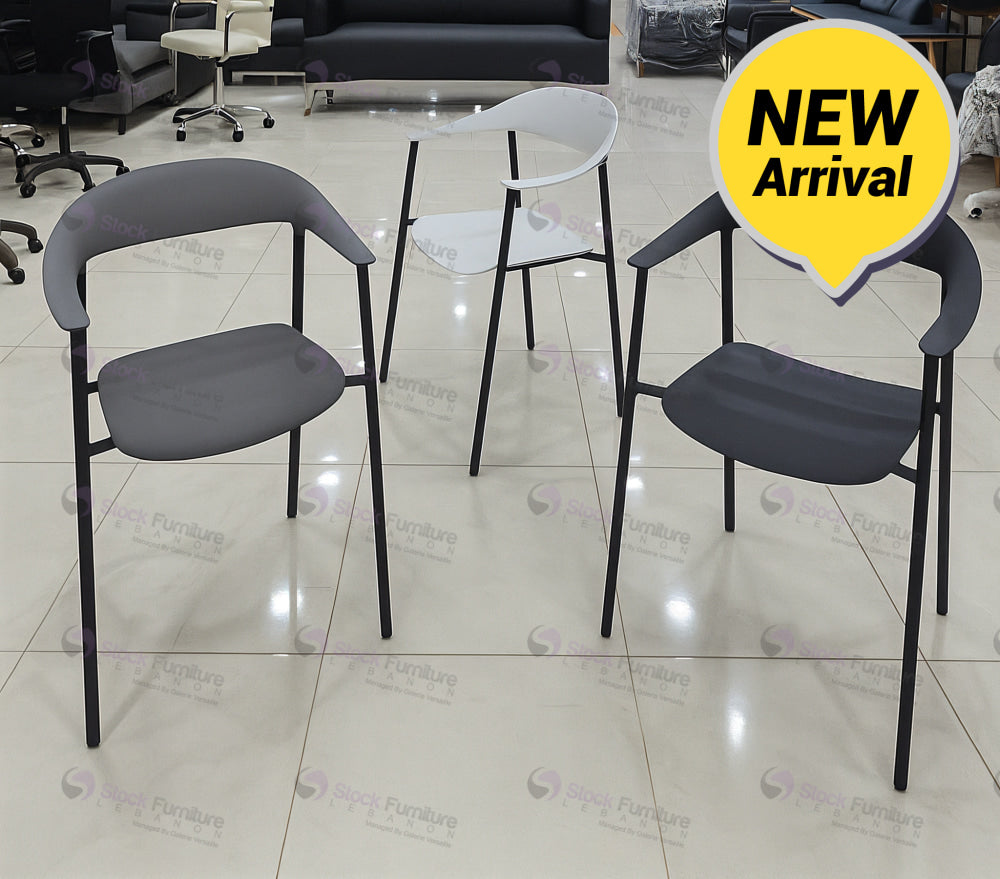 chair, white chair, gray chair, black chair, stock furniture lebanon, dining chair, indoor chair