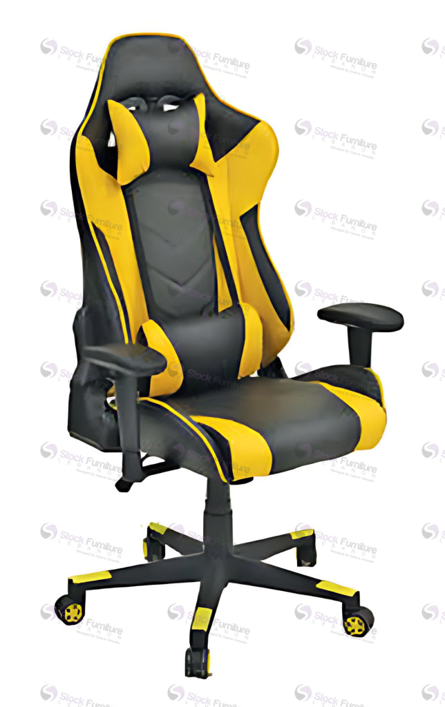 stock furniture lebanon, gaming chair, chair, black and yellow chair